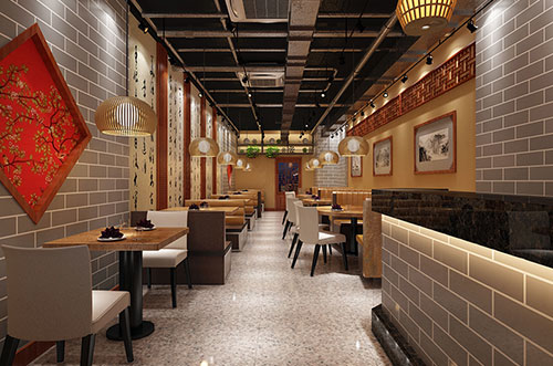 商丘传统中式餐厅餐馆装修设计效果图